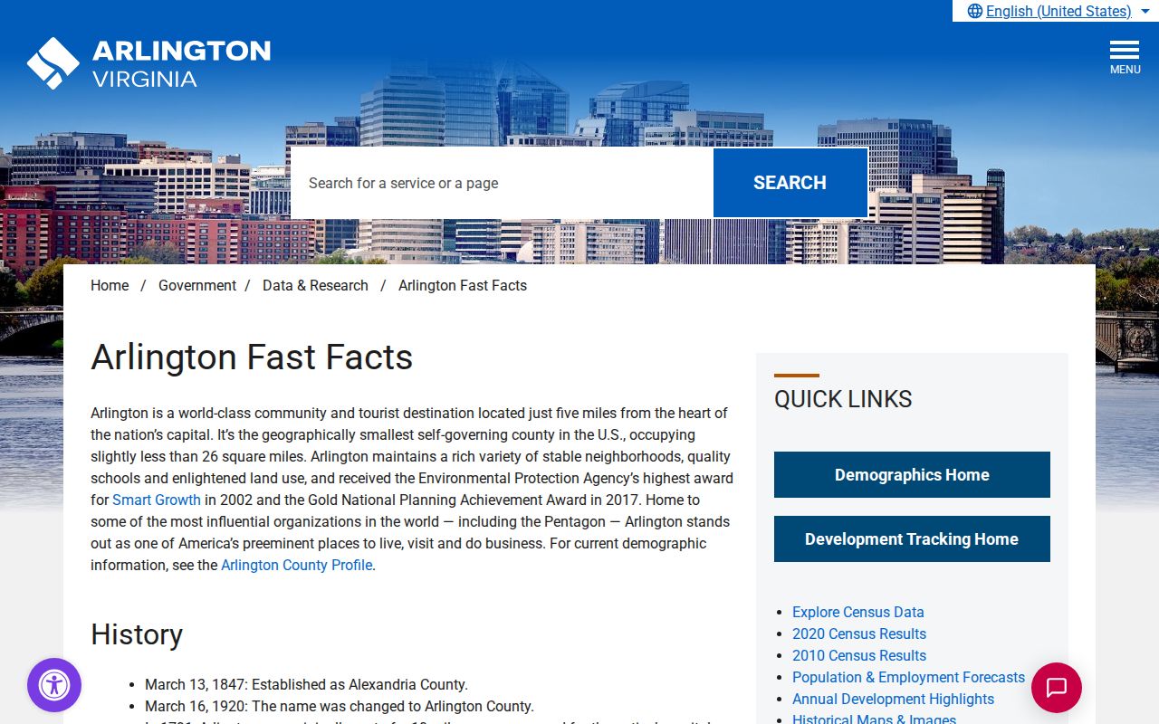 Arlington County criminal records geography and agency context